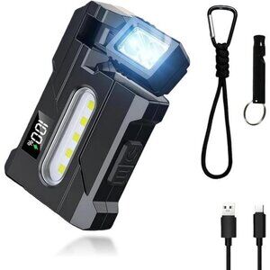 G5 Mini EDC Flashlight Kit 500 Lumens, 4-in-1 Tactical Flashlight Rechargeable